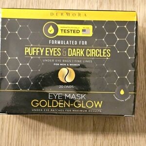 NWT Dermora Eye Mask Golden Glow for Puffy Eyes & Dark Circles brighter looking